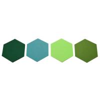 5Pcs/Set Hexagon Felt Board Hexagonal Felt Wall Sticker Multifunction 3D Decorative Home Message Board Self-Adhesive Kids Room Baseboard