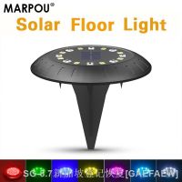 【LZ】✼♟  MARPOU-Outdoor Solar Jardim Luzes impermeável no chão gramado quintal Led Night Light enterrado Caminho Quintal Deck branco lâmpada quente