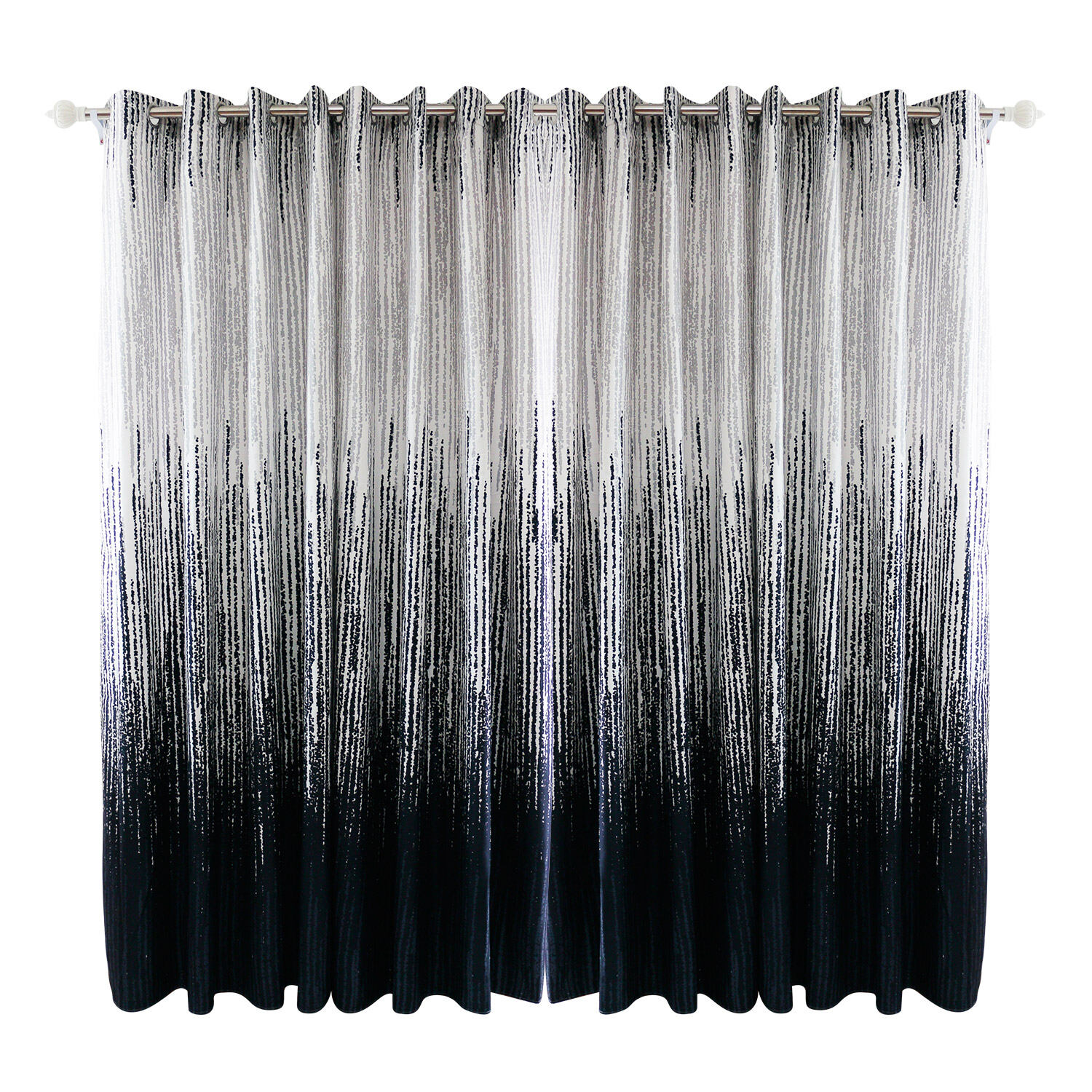 HOOK/Ring Type 3D Langsir Semi Blackout Printed Fabric Curtains Simple Shading Living Room Bedroom Balcony Curtains