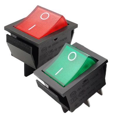 16A Rocker Switch 4 Pin On Off Switch Flame-Retardant Wear Resistant With Light Car Accessories 2 Colors Rocker Toggle Switch Safe For Pickups Trucks Vehicles Appliances fun
