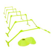 Adjustable Hurdles and Cone Set Agility Hurdles Disc Cones for Soccer Sports Plyometric Speed Training