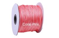 【YD】 0.5mm Colorfast Coral Pink Korea Polyester Wax Cord Waxed Thread 200yds/roll Jewelry Necklace Wire String Accessories