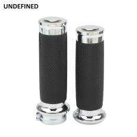 Universal Motorcycle Hand Grips 1 Inch 25mm Handlebar Grips Rubber&amp;CNC for Harley Touring Road King Softail FXSTSB Dyna FXDF FXS