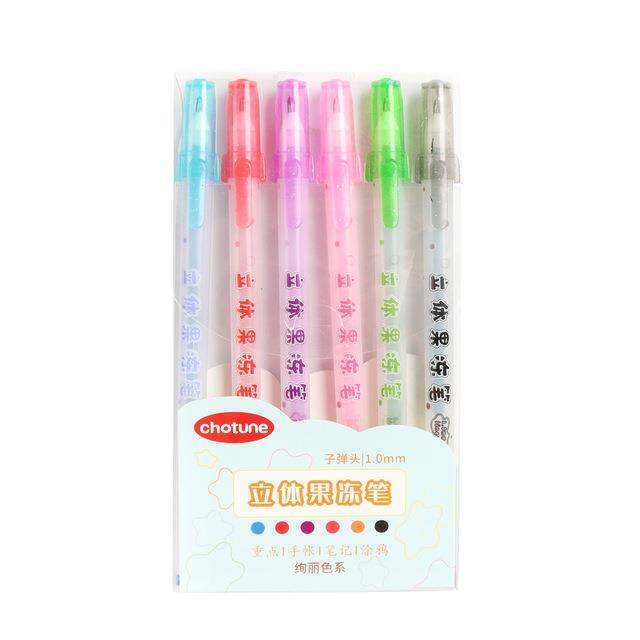 lz-3d-gel-ia-glossy-ink-pen-para-crian-as-caneta-graffiti-gel-fluorescente-marcadores-coloridos-marcadores-de-esbo-o-papelaria-presente-diy-6pcs