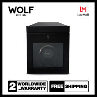 กล่องหมุน กล่องนาฬิกา WOLF1834 รุ่น BRITISH RACING SINGLE WATCH WINDER  (Black)