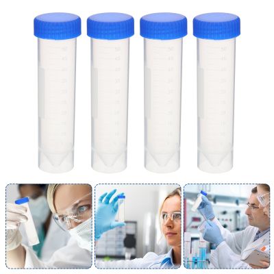【YF】◐☄  50 Pcs Centrifuge Tube Test Centrifugal Vials Plastic Tubes Caps Self-standing Conical Labs