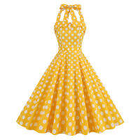 Sishion cotton Polka Dots เซ็กซี่ Elegant A line rockabilly Dress VD4140 VINTAGE 50S 60S R dresses