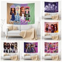 Bratz Dolls Tapestry Art Printing Hippie Flower Wall Carpets Dorm Decor Decor Blanket Knitting  Crochet