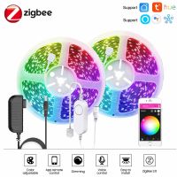 DC12V Zigbee Smart Led Strip RGB Strips Kit Wireless Remote Control Support tuya Hu*e Smartthings Zigbee2mqtt Echo Home