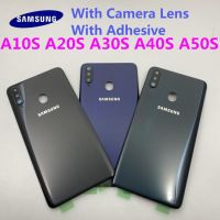 ประตูฝาหลังปิดโทรศัพท์หลังฝาหลังเดิมปลอกหุ้มสำหรับ Samsung Galaxy A10S A20S A50S A40S A30S + เลนส์กล้องถ่ายรูป + กาว