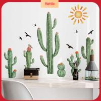 HATTIE ถอดออกได้ สติ๊กเกอร์ติดผนัง Boho Cactus สติ๊กเกอร์ศิลปะผนัง ห้องนอนห้องรับประทานอาหาร ลอกและติด ห้องนั่งเล่นในห้องนั่งเล่น