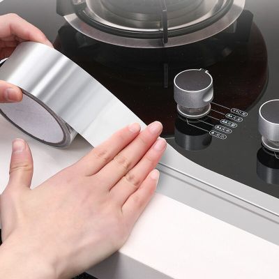 Kitchen Fine Seam Sticker High Temperature Resistant Aluminum Foil Anti-oil Stickers Adhesive Tape Self Adhesive Waterproof Tape Adhesives Tape