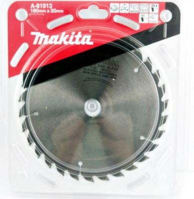 Makita saw blade carbide tipped for wood size 180 MM*20 MM*2.2 MM*30Tใบเลื่อยวงเดือน ฟันคาร์ไบด์ ตัดไม้ ขนาด 7 นิ้ว รู 20 มิล หนา 2.2 จำนวนฟัน 30 ฟัน ยี่ห้อ มากีต้า