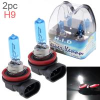 2pcs 12V H9 65W 6000K Universal White Light Super Bright Car Xenon Halogen Lamp Auto Front Headlight Fog Bulb Bulbs  LEDs  HIDs