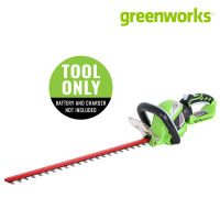 Greenworks เครื่องเล็มพุ่ม, เครื่องตัดแต่งทรงพุ่มไม้, ไร้สาย 24 นิ้ว 40V (เฉพาะตัวเครื่อง) ไม่รวมแบตฯ และที่ชาร์จ Cordless Hedge Trimmer (Tool Only)