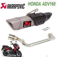 ท่อakrapovic r1 honda adv160 ตรงรุ่น อุปกรณ์ครบชุด เสียงแน่นทุ้ม ไม่แตกในรอบสูง รับประกันสินค้า1ปี เทา