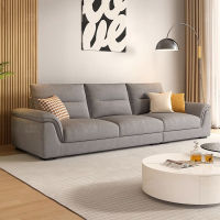 GAZZSI New Fabric Sofa Small Living Room Modern and Simple Three-person Inline Cream Wind Cat Scratch Cloth Sofa
