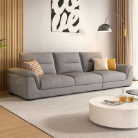 Agile Xuans new fabric sofa small living room modern and simple three-person inline cream wind cat scratch cloth sofa