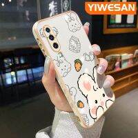 YIWESAN เคสสำหรับ Huawei P30 P30 Pro P30 Lite เคสดีไซน์ใหม่กระต่ายน่ารักเคสโทรศัพท์ขอบเคสซิลิโคนแบบนุ่มเคสป้องกันทนแรงกระแทกเลนส์กล้องถ่ายรูปคลุมทั้งหมด