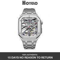 Hoyelo AP Royoak ชุดดัดแปลง I Watch ฝาโลหะสายนาฬิกา44มม. 45มม. สำหรับนาฬิกา Apple ซีรีส์8 7 6 5 4 SE 44มม. ชุดแท่งวงเหล็กสแตนเลสหรูสำหรับ I Watch 3