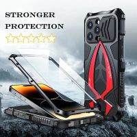 Shockproof Armor All Inclusive Phone Case For Iphone 11 12 13 14 Pro Max XS Samsung S23 22 21 Ultra Metal Tempering Glass Cover