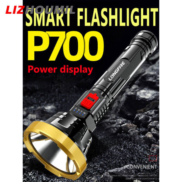 lizhoumil-100000lm-ไฟฉาย-led-กลางแจ้งแบบชาร์จไฟได้-ไฟฉายตะเกียงตั้งแคมป์พลังงานสูง1000เมตร