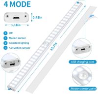 Motion Sensor คณะรัฐมนตรีแสงตู้เสื้อผ้าแสง USB ชาร์จแสงโคมไฟติดผนังไฟกลางคืนสำหรับตู้เสื้อผ้าบันไดห้องครัวห้องนอน