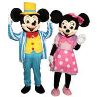 Mickey and Mascot Costume Cartoon Character Costume Gentlemen Lady Costume Size