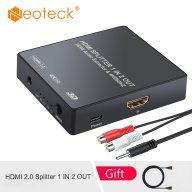 Bộ Chia Neoteck HDMI 2.0 1 Trong 2 Ra Với Bộ Trích Xuất Âm Thanh Tai Nghe HDMI Sang Quang TOSLINK SPDIF + Analog 3.5Mm Bộ Chuyển Đổi Âm Thanh Nổi, Hỗ Trợ HDR 4K thumbnail