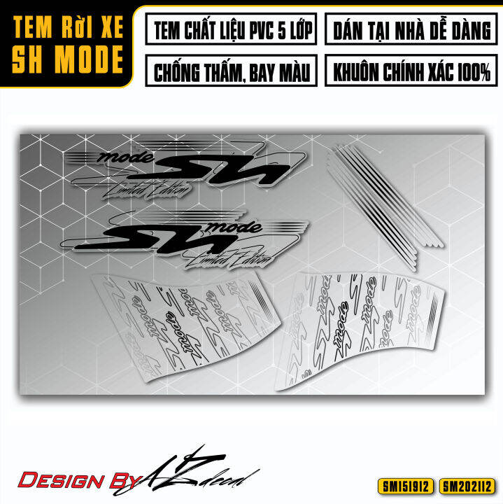 Tem Chế Xe SH Mode Đẹp Mẫu Chìm Nổi Limited Edition | SM12 | Decal ...