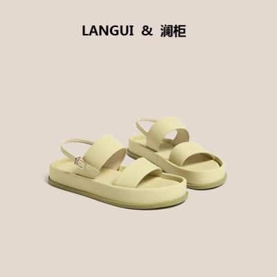 The original SuFeng one word with sandals women outside the summer wear the new summer 2022 Roman sandals for womens shoes with thick bottom skirt