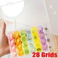 ☍ 28 Grids Diamond Painting Kits Plastic Storage Box Nail Art Rhinestone Tools Beads Storage Box Case Organizer Holder