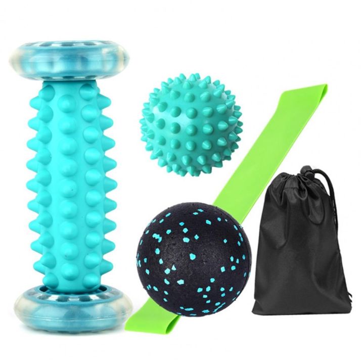 yoga-block-roller-with-trigger-points-massage-ball-latex-belt-body-exercise-set