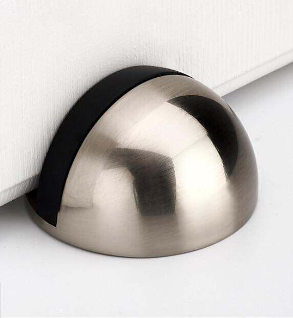 Magnetic Door Stops Brushed Zinc Alloy Rubber Door Stopper No Drilling ...