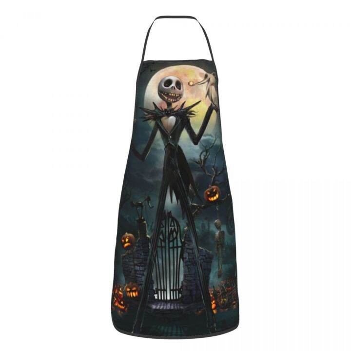 halloween-skull-nightmare-apron-women-men-unisex-bib-christmas-kitchen-cooking-tablier-cuisine-chef-painting