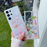 INEATER เคสครอบโทรศัพท์เปลือกมุกกันกระแทกแบบทรายดูดสำหรับ Samsung Galaxy A51 A71 A32 A52 A72 A14 A54 A34 5G นุ่มกันกระแทกสำหรับ S23 Samsung Galaxy บวก S21อัลตร้าโน๊ต20 A33 A73 5G