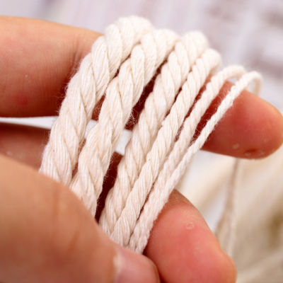 50100200M Cotton Macrame Cord Rope Ribbon String Sewing Crafts DIY Beige Braided Twine Wedding Decoration 2mm 3mm 4mm 5mm 6mm