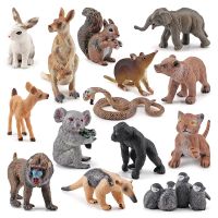 【LZ】✕  Floresta animais selvagens tigre orangotango coala cobra modelo figura de ação estatuetas miniatura coleção educacional crianças brinquedo presentes