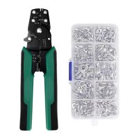 50JC Wire Stripper &amp; ตัวเชื่อมต่อไฟฟ้า Uo Shaped Terminals เครื่องตัดสายเคเบิล Crimping Pliers Kit สำหรับ0.5-4MM Lugs Cable