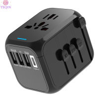 TEQIN Travel Adapter Type-c Charging Port Socket Us Eu Uk Au Plug 309bt Multi-functional Charging Stand For Business Travel
