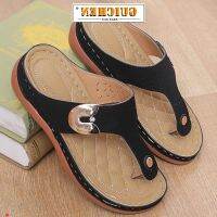 COD DSFEDTGETEER Perempuan Murah Cantik House Slippers Large Size Flip-Flip Slippers Womens Wedges Outer Wear Sandals Women Size 35-44