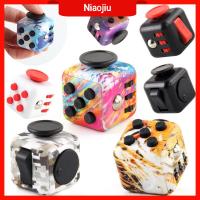 NIAOJIU แบบพกพา Magic Cube บรรเทาความวิตกกังวล Fidget Cube ออทิสติก ลูกเต๋าบีบอัด ของเล่นต่อต้านความเครียด