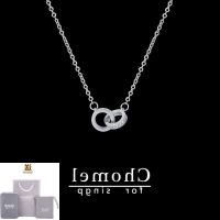 CHOMEL FOR SINGP 2-ring necklace female web celebrity niche design chain of collarbone valentines day gift ❏▽