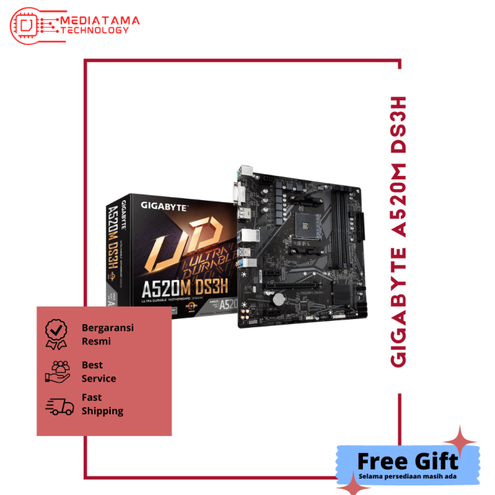 GIGABYTE A520M DS3H Motherboard (DDR4, AMD A520) Lazada Indonesia