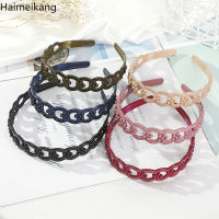 Haimeikang สีลื่นแถบคาดศีรษะ Pure วิกผมปลอมทำลอนย้อมสี Band เครื่องประดับผม