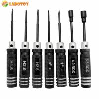 7pcs Phillips Screwdriver 1.5 2.0 2.5mm Hex Screwdriver Tools High Quality Metal Hollow Handle Design for RC Helicopter Automobile for UAV