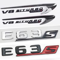 3D Letters For Cars Mercedes E63S AMG W212 W213 Rear Trunk Sticker Fender Trim Badge V8 Biturbo 4matic Emblem Logo Accessories