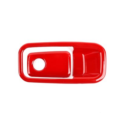 npuh Co-Pilot Passenger Storage Box Switch Decoration Cover Stickers Trim for Ford Bronco 2021 2022 ABS Red