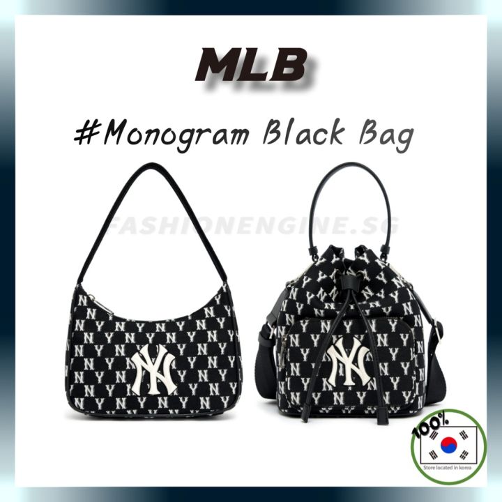 MLB Korea Monogram Jacquard Hobo Bag, New York Yankees 3 Colors