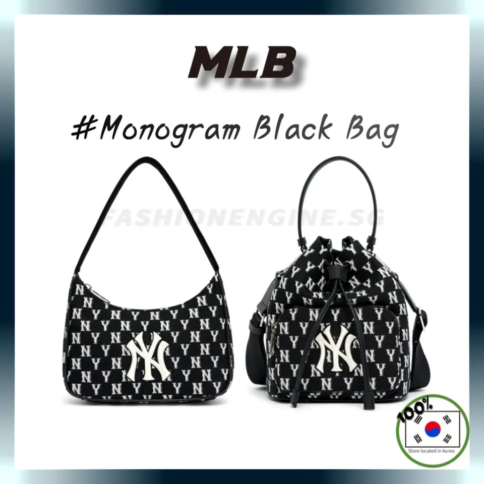 MLB JACQUARD MONOGRAM Hobo Bag 3ABQS012N 50BKS NEW YORK YANKEES Black 